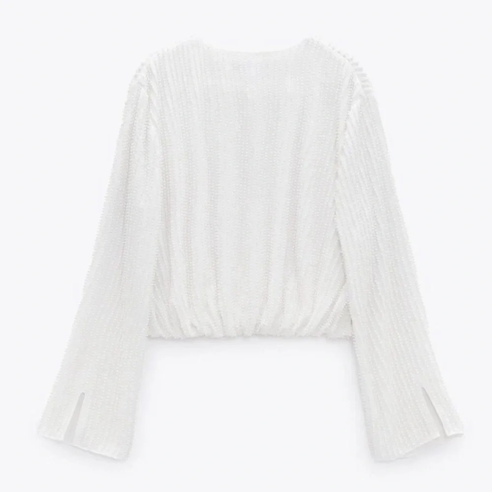 Zara Cream Textured Blouse
